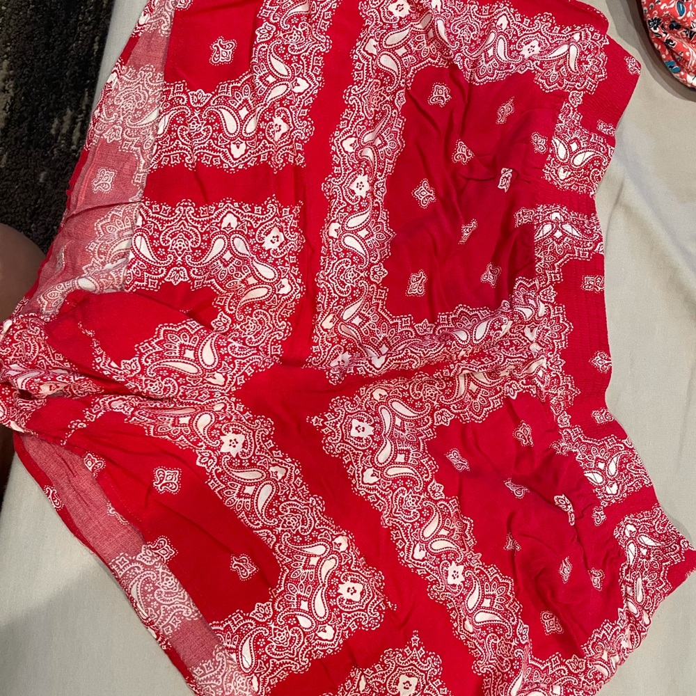 Red & white shorts